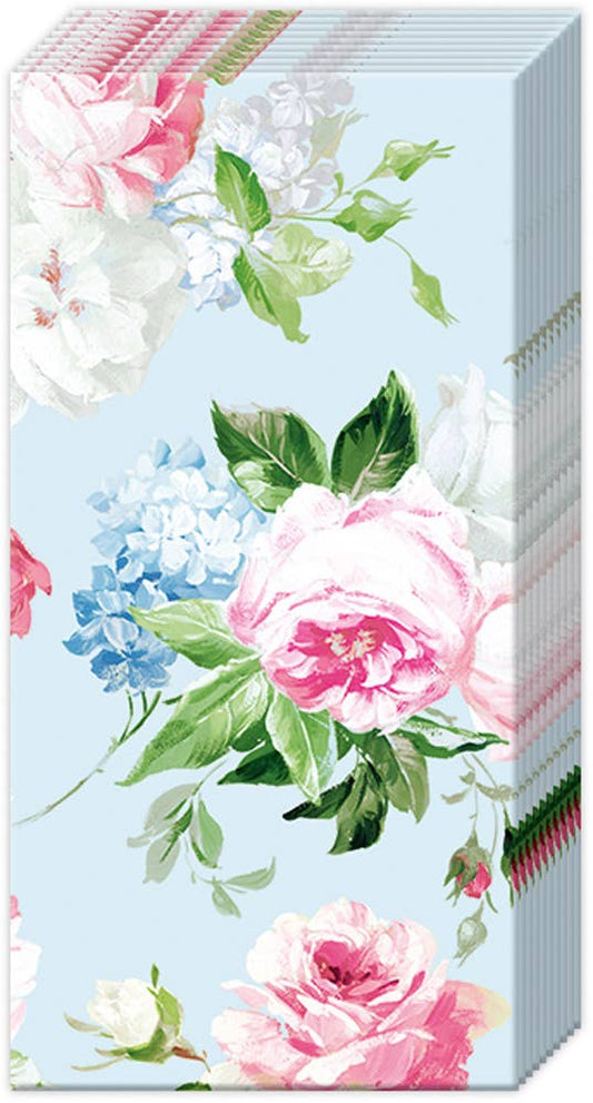 Pocket Tissues Pack of 10 Scarlett Light Blue