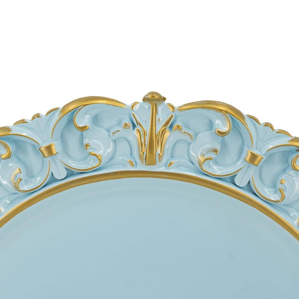 D14" Azure Baroque Plastic Charger