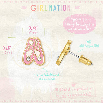 Ballet Slippers | Cutie Stud Earrings for Girls