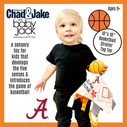 Alabama Crimson Tide Stroller Tag Toy Learning Lovey