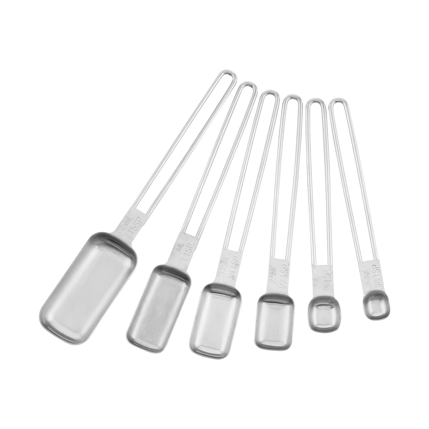 Fox Run Measuring Spoon Set, Stainless Steel, Set of 6