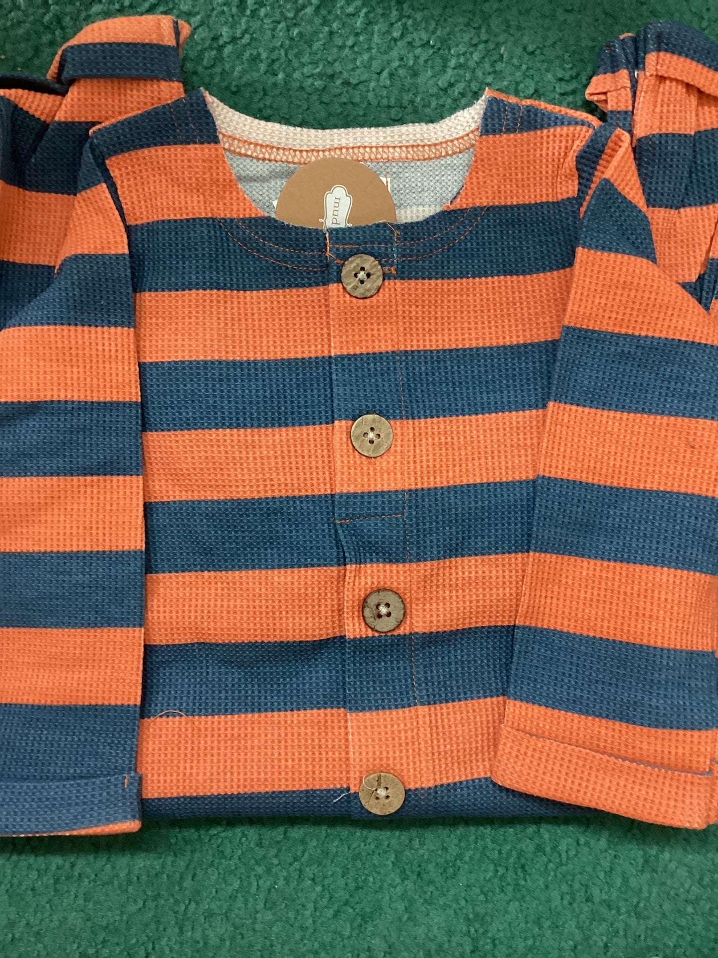 Orange and Blue Striped One Piece