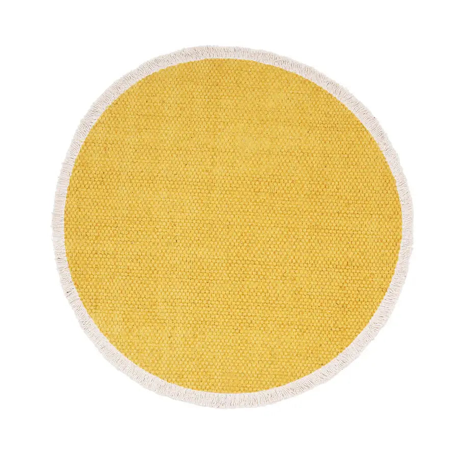 Fringed Solid Round Placemat
