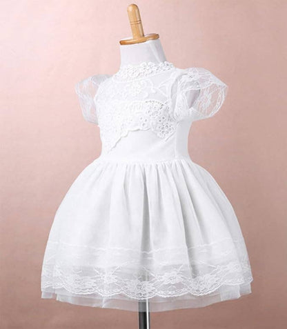 White Victorian Lace Little Girl Dress