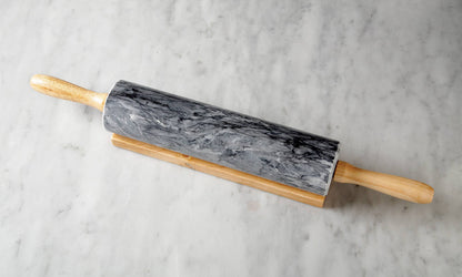 Fox Run Marble Rolling Pin, Black, 10"