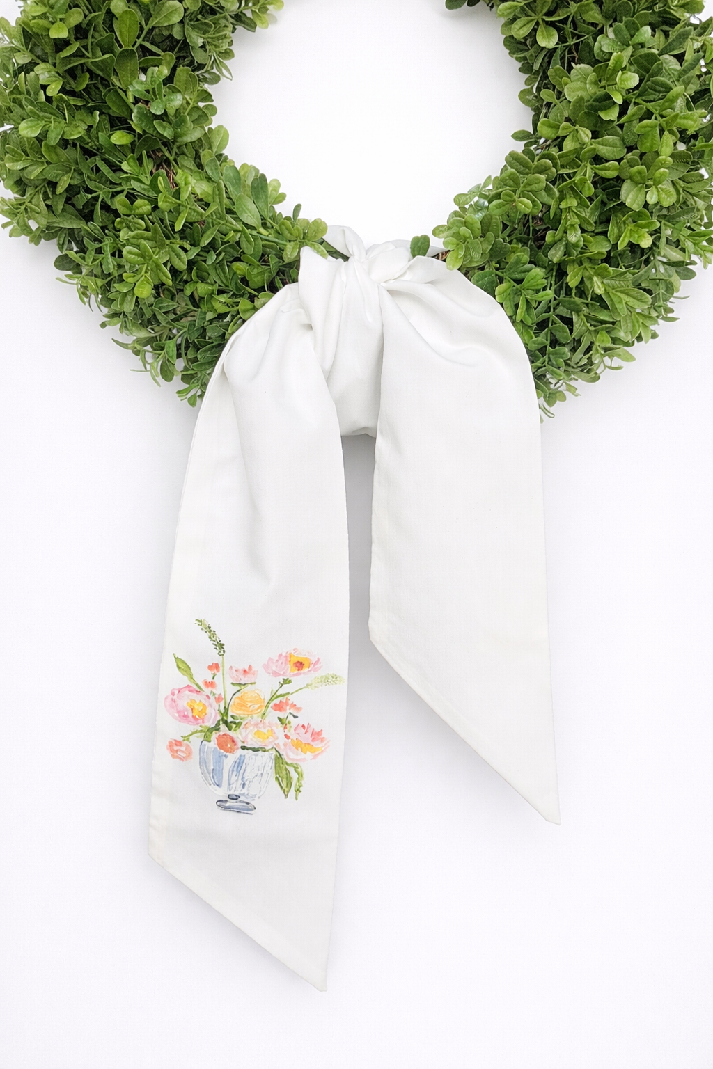 Waiting Room Flowers-Collection- Wreath Sash-Watercolor