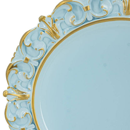 D14" Azure Baroque Plastic Charger