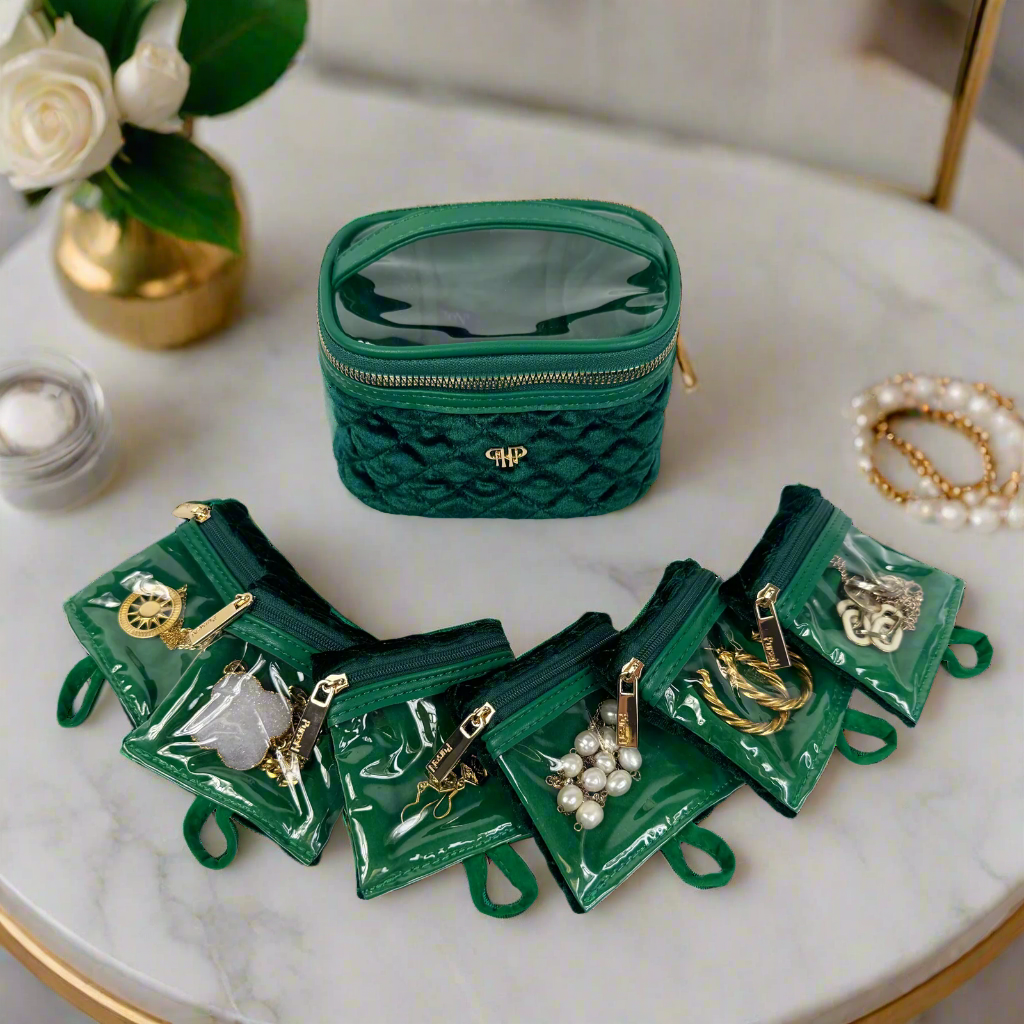 PurseN Getaway Jewelry Case - Emerald Velvet