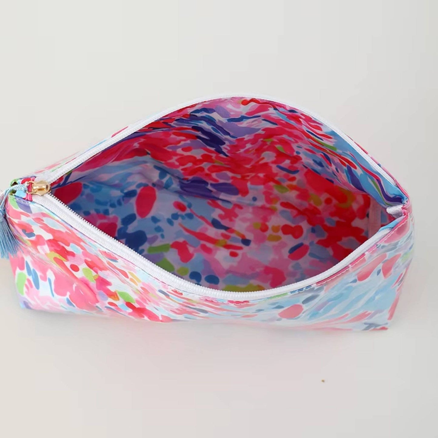 Waterproof Cosmetic Case PVC Make up Bag Petal Splash
