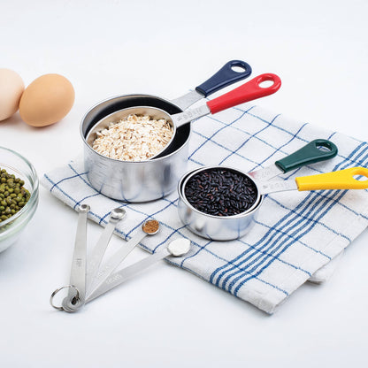 Fox Run Stainless Steel Measuring Cup Set, 4-Piece Color Set