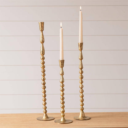 Taper Holders - Gold Bubble