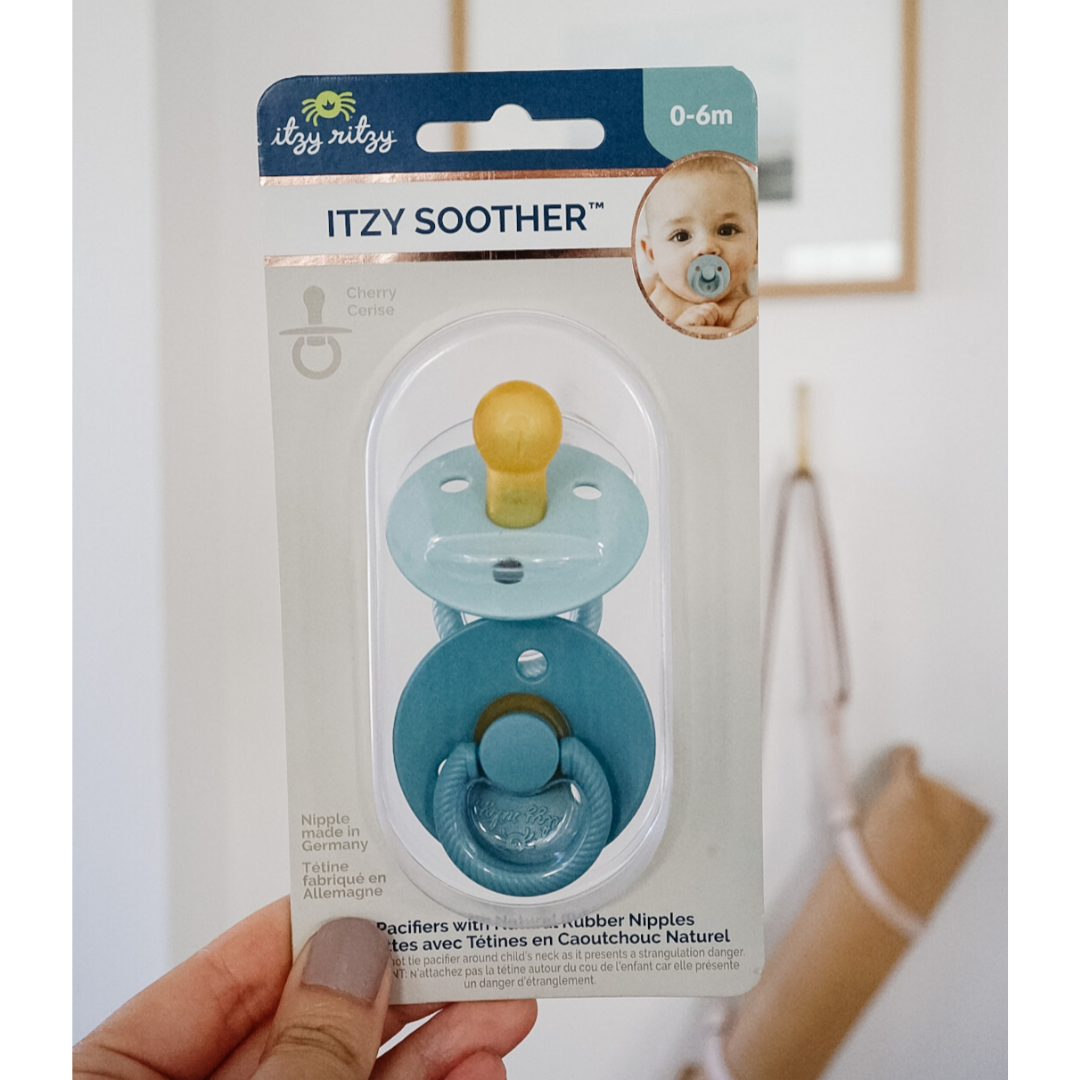Itzy Soother™ Natural Rubber Paci Sets- Pink Bow