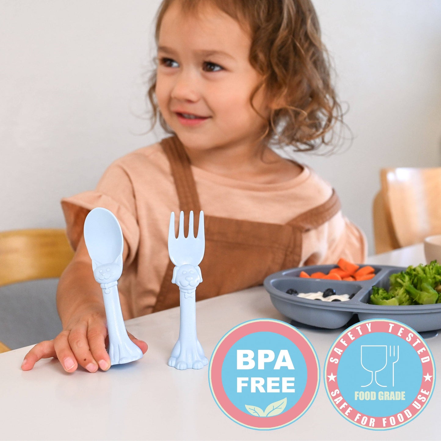  Spoon la la Toddler Utensils Set - 6 Pack Made in USA