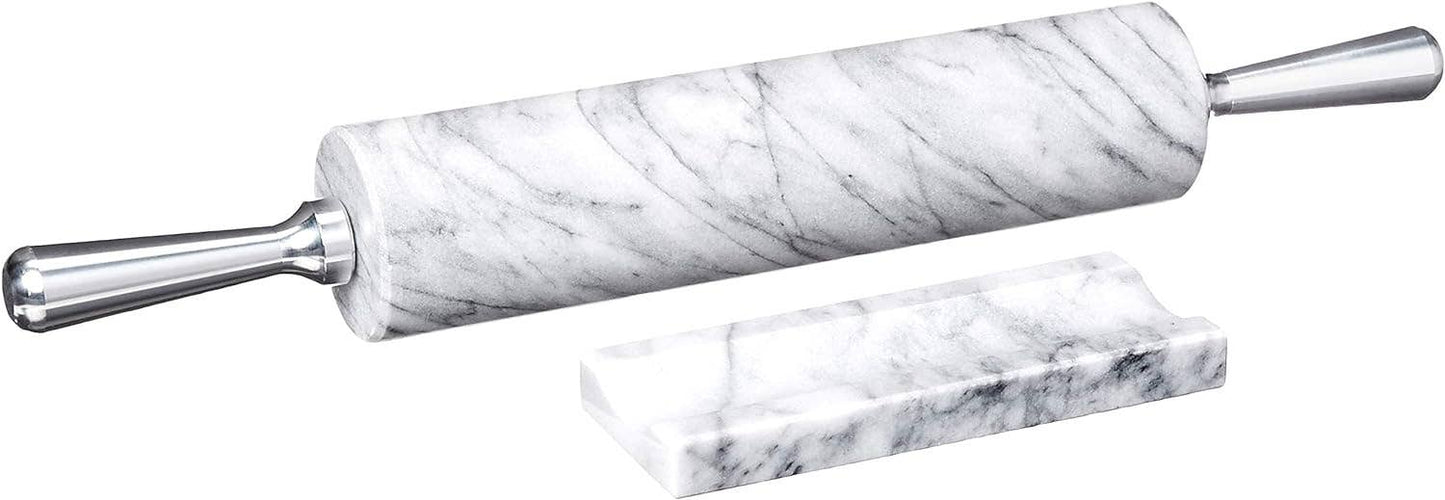 Fox Run Marble Rolling Pin, White, 2.5" x 17.5" x 3"