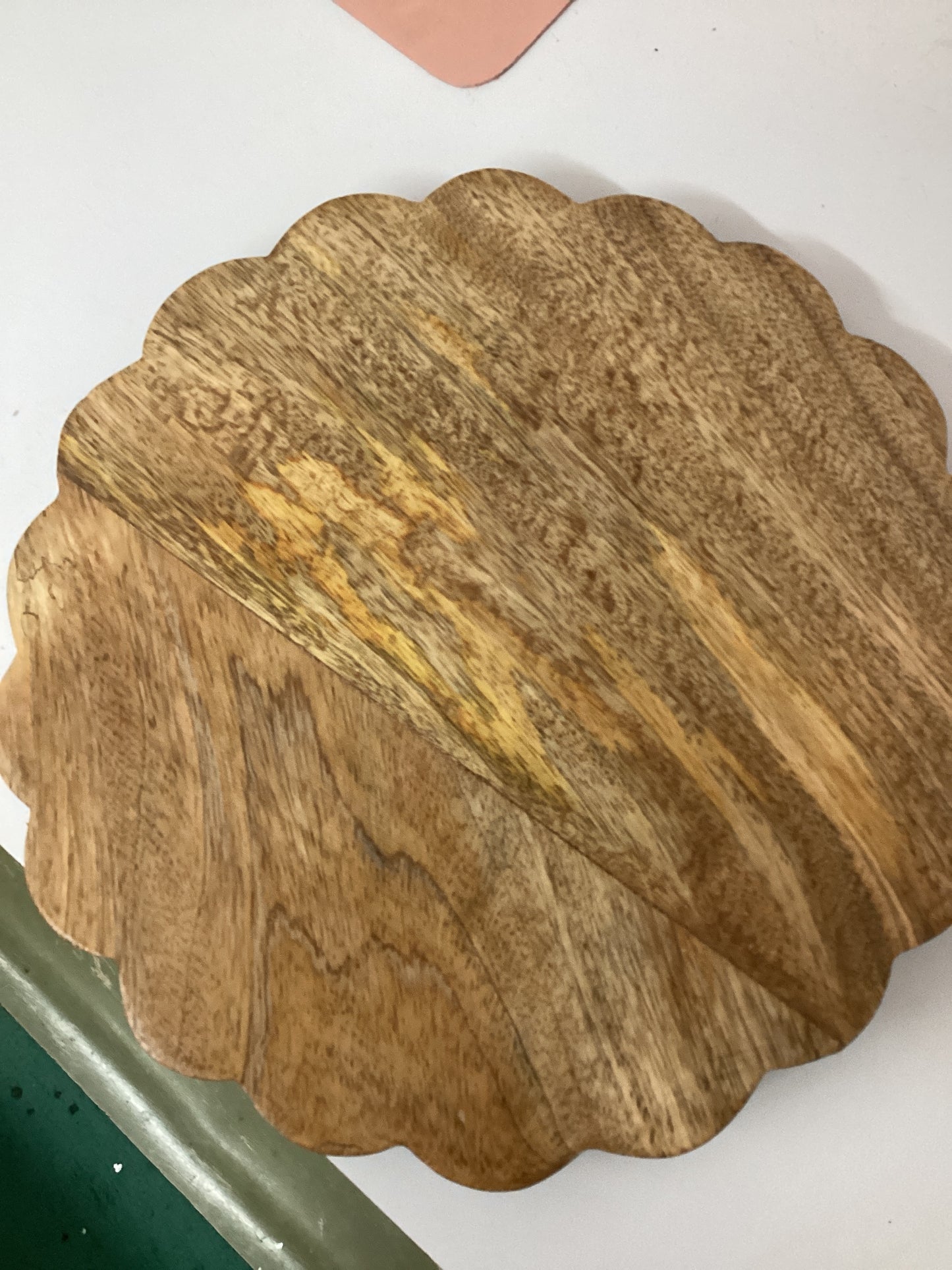 Mango Wood Scalloped Serving Board