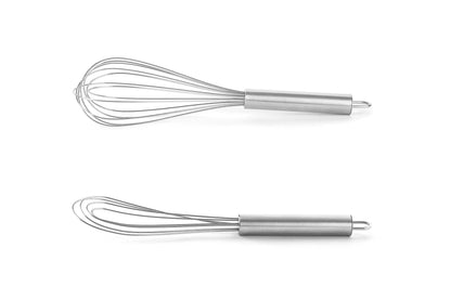 Fox Run Balloon and Flat Whisk Set, Stainless Steel, 10"