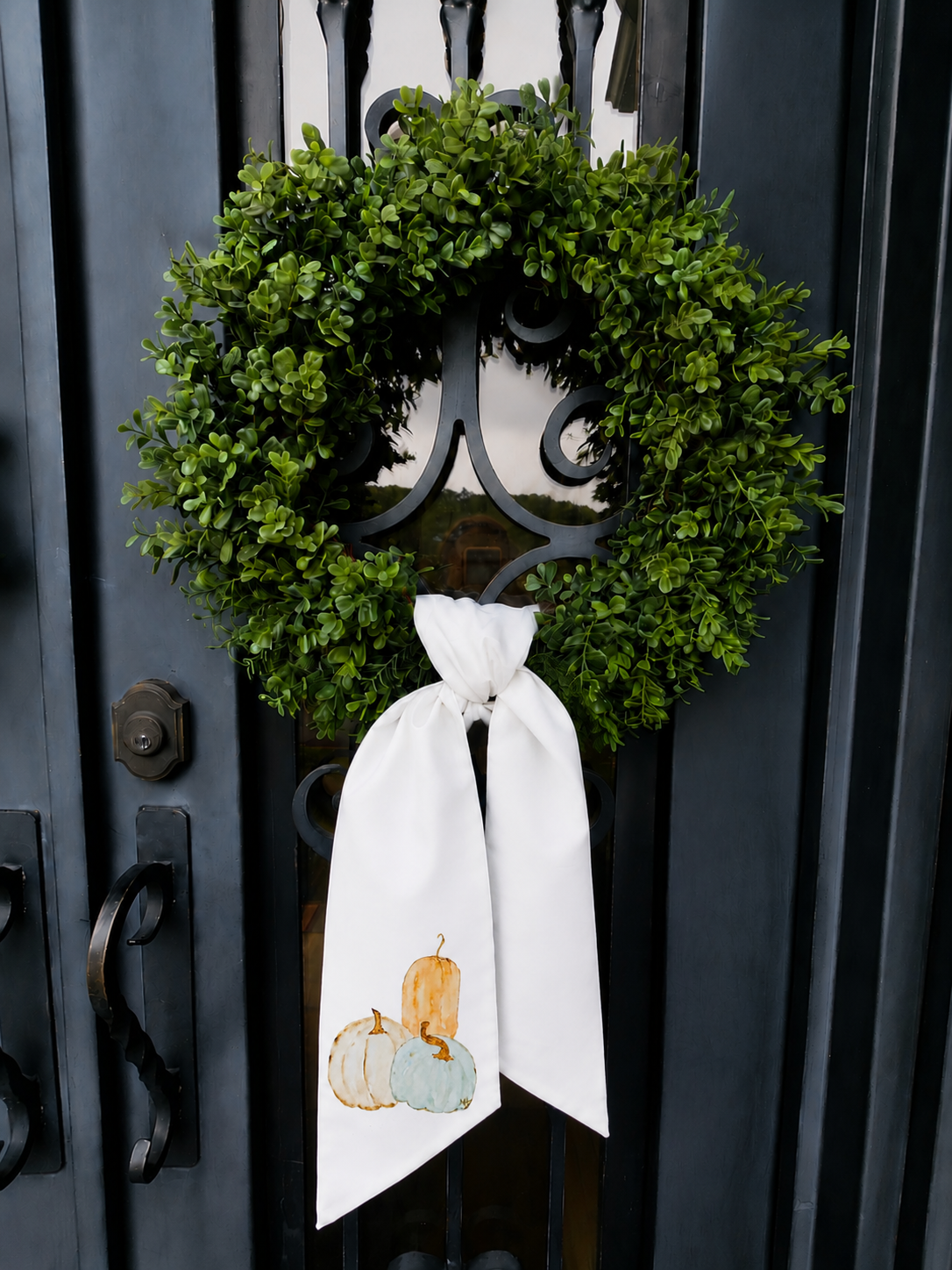 Autumn Pumpkin Trio Wreath Sash 