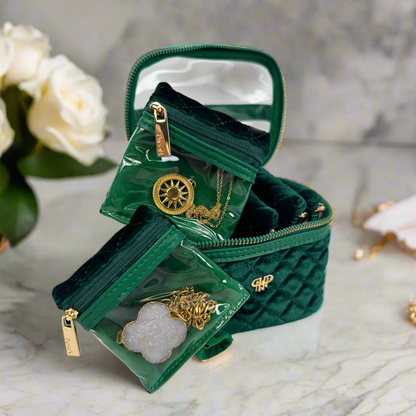 PurseN Getaway Jewelry Case - Emerald Velvet