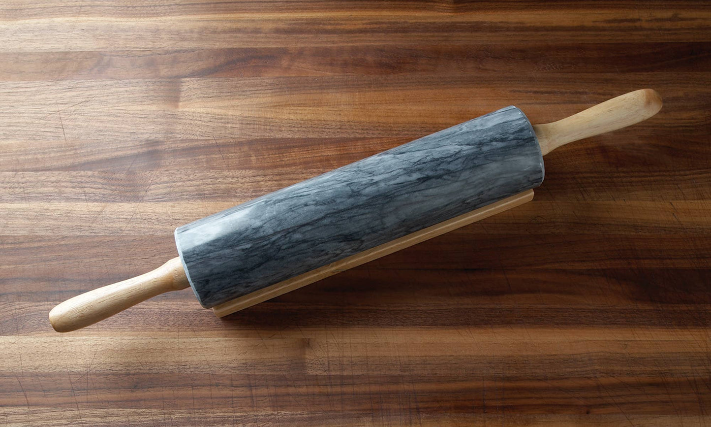 Fox Run Marble Rolling Pin, Black, 10"