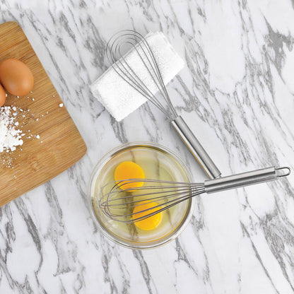 Fox Run Balloon and Flat Whisk Set, Stainless Steel, 10"