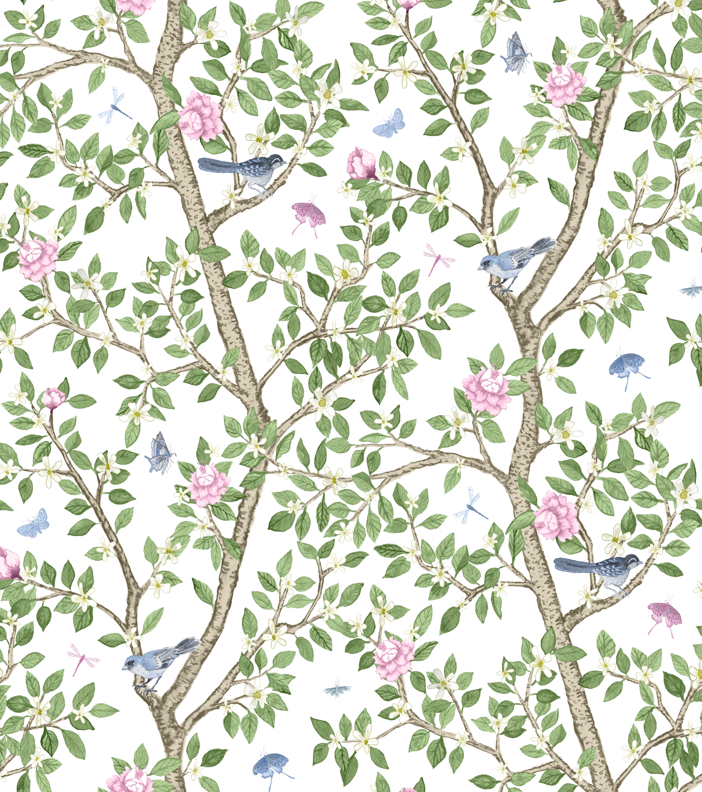 Elsie's Garden Enameled Tori Trinket Tray - Blue & Pink
