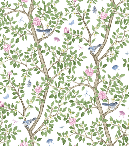 Elsie's Garden Enameled Tori Trinket Tray - Blue & Pink