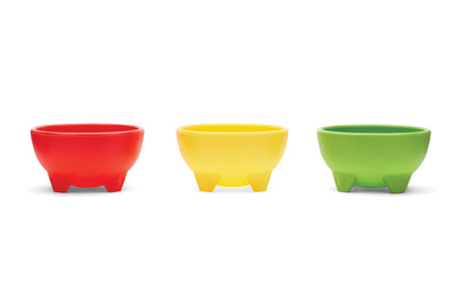 Fox Run Salsa Bowls, Set 3, Red, Yellow, Green, 14-Ounces