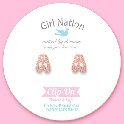 CLIP ON Cutie Earrings | Ballet Slippers