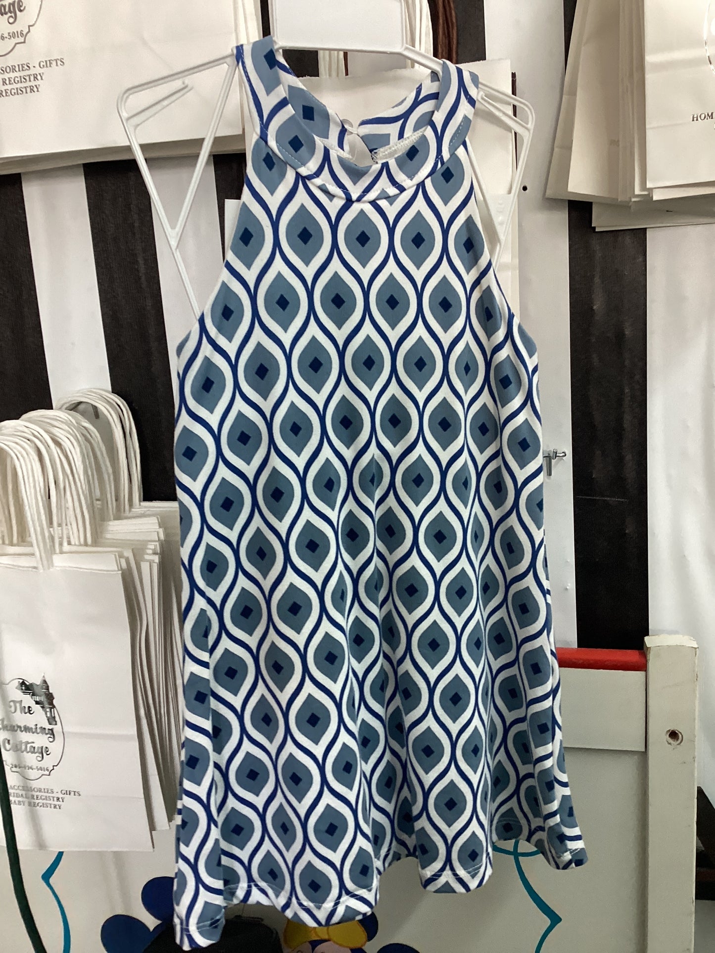Blue and Grey Dress
