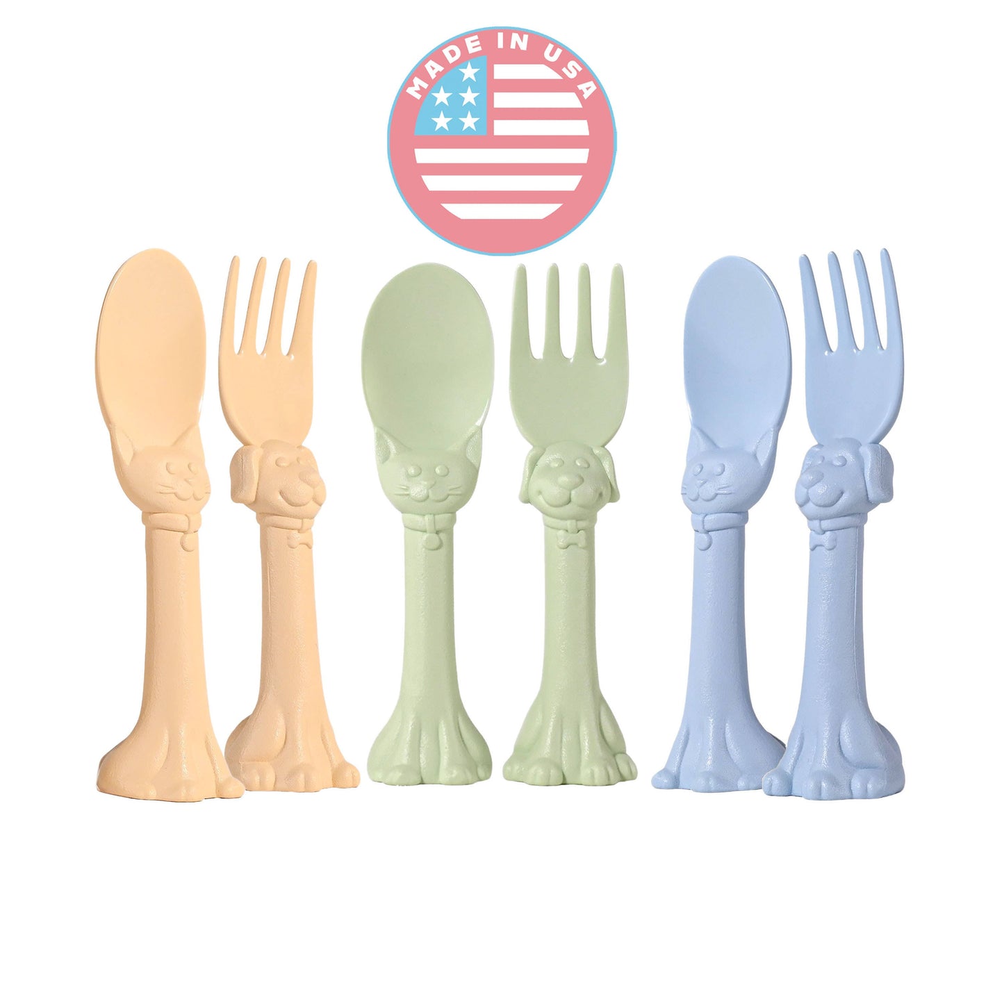  Spoon la la Toddler Utensils Set - 6 Pack Made in USA