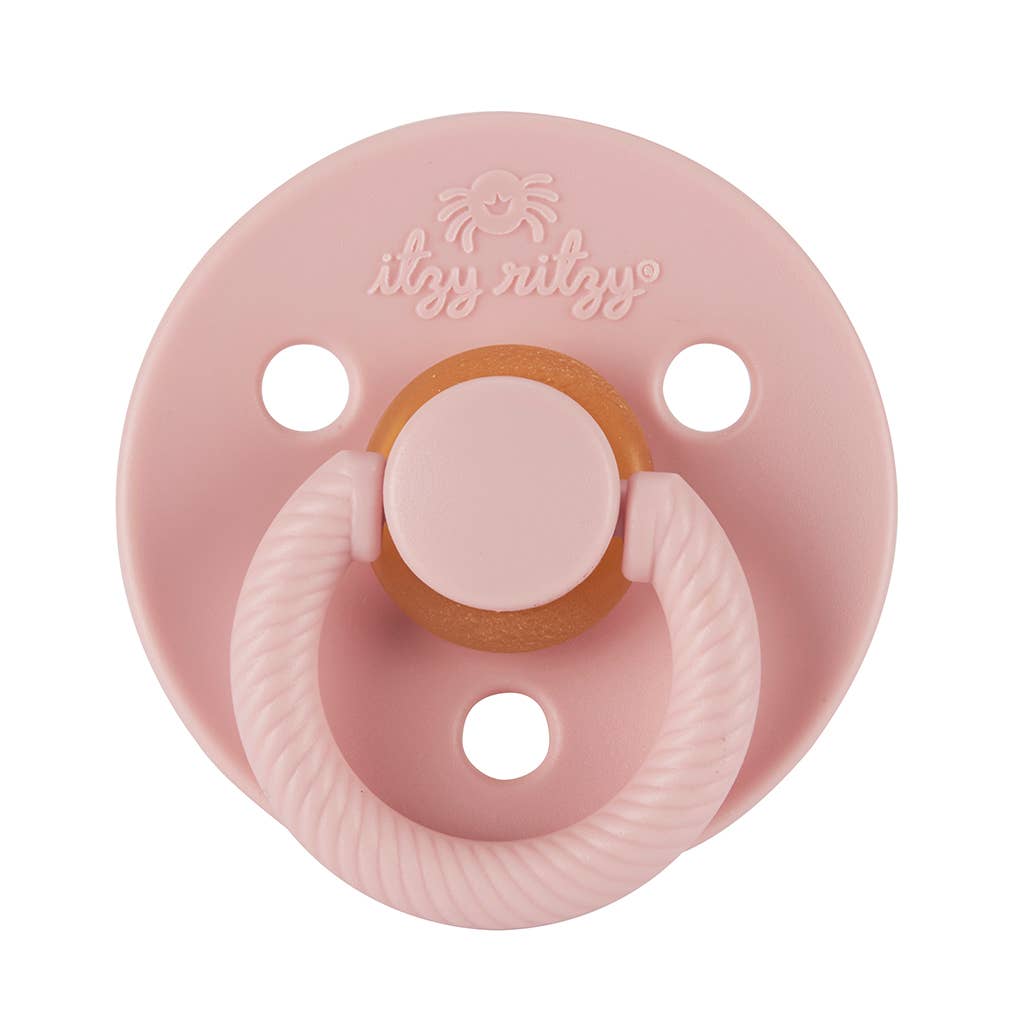 Itzy Soother™ Natural Rubber Paci Sets- Pink Bow