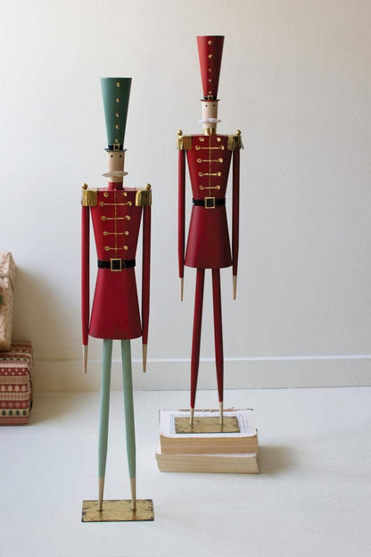 PAINTED METAL CHRISTMAS SOLDIERS