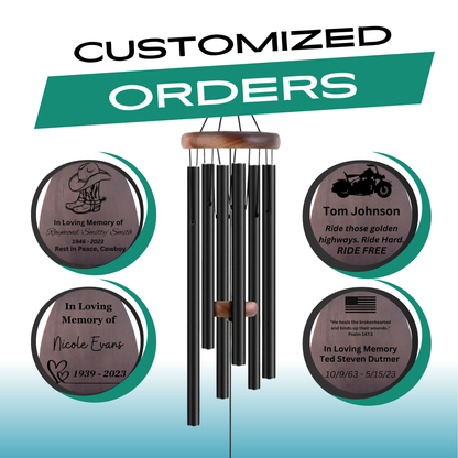 Memorial Serenity Wind Chimes - Thoughtful Gift For Special Occasions or Reflections 32”