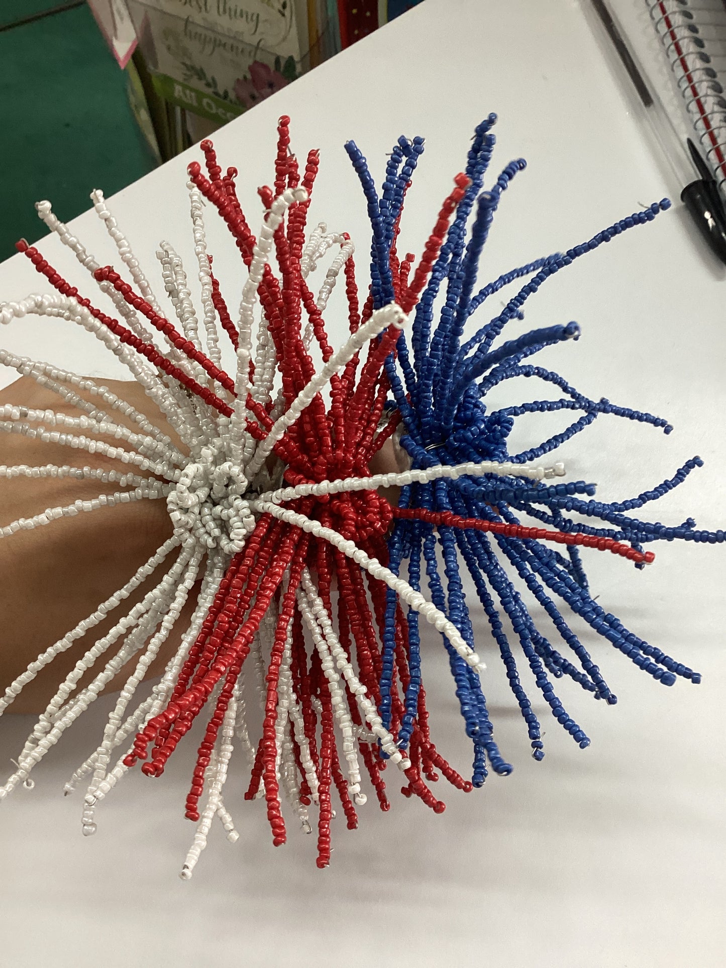 Beaded Americana Napkin Rings