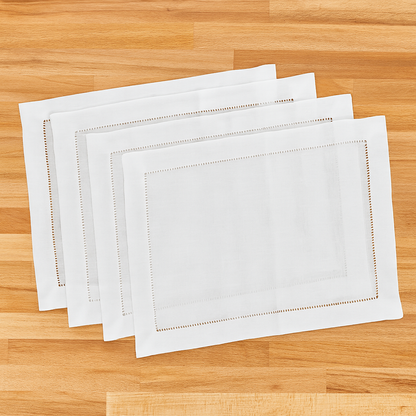 White Hemstitch 13"X19" Placemat