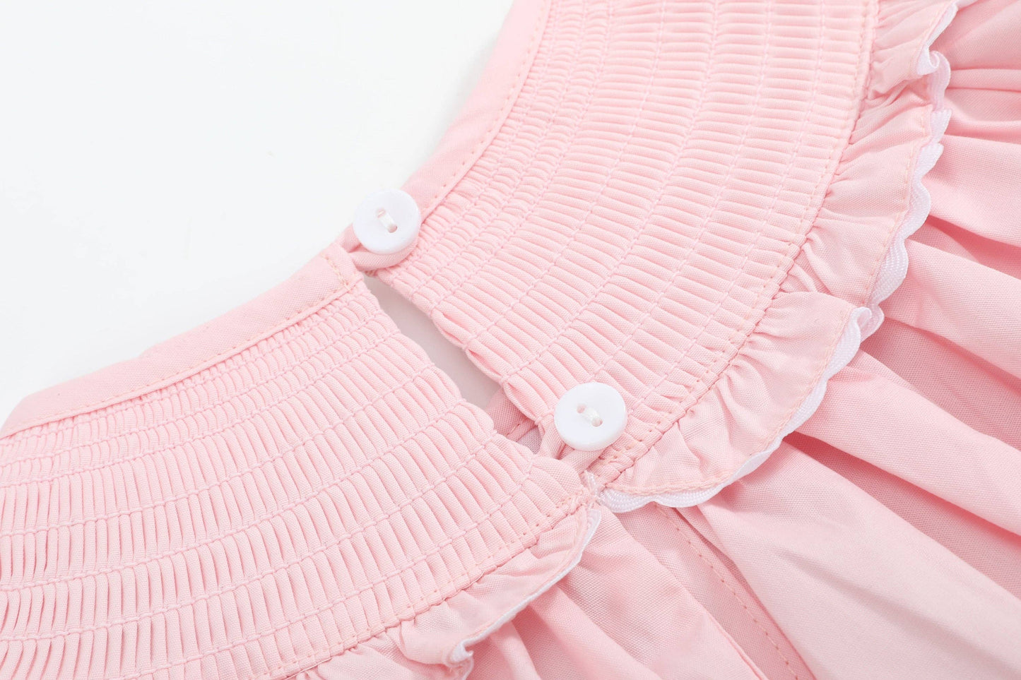 Pink Butterflies Smocked Bishop Dress