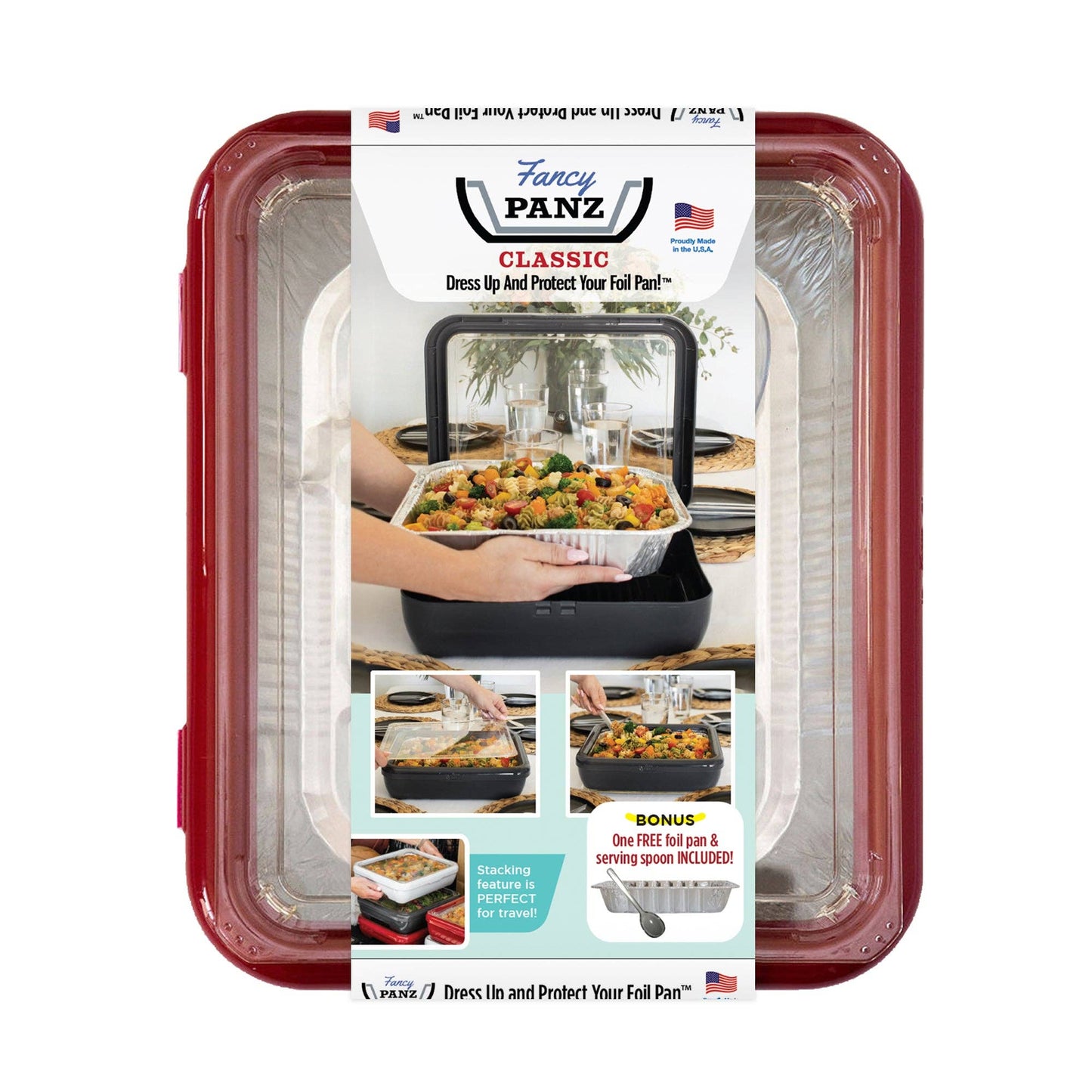 Classic Set - Pan Frame w/ Lid & Serving Spoon - Red