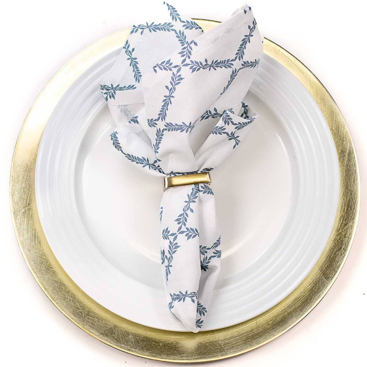 Grand Lattice Napkin   White/Mirage   18x18