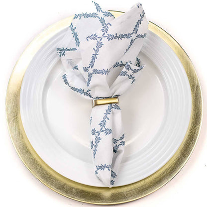 Grand Lattice Napkin   White/Mirage   18x18