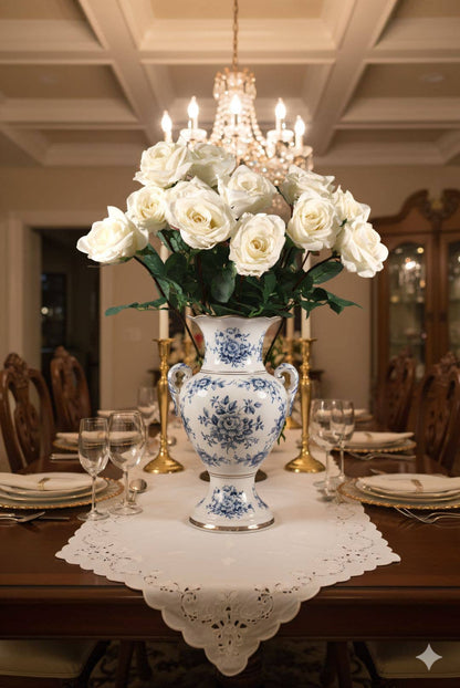 27" Real Touch Candle White Rose Artificial Flower