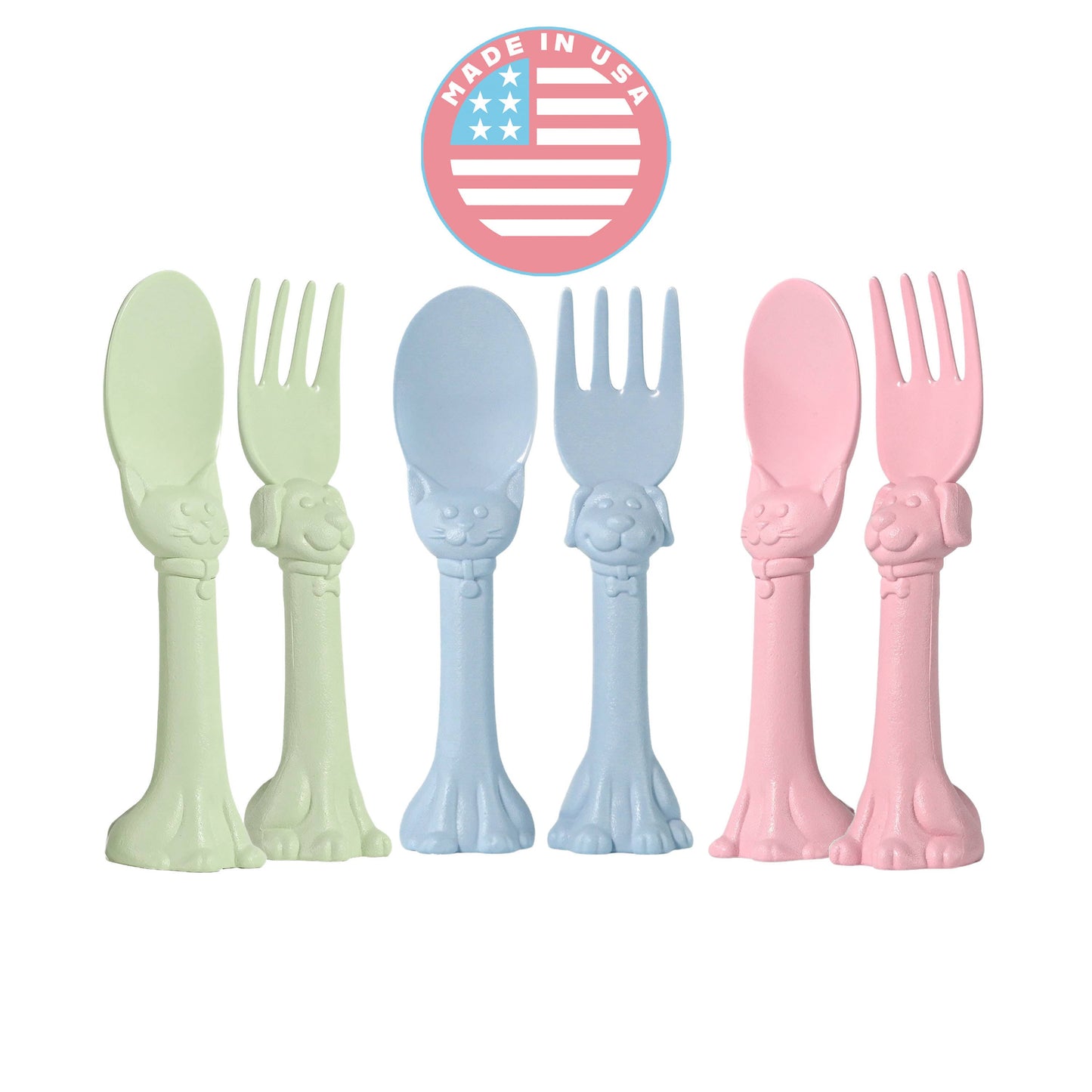  Spoon la la Toddler Utensils Set - 6 Pack Made in USA