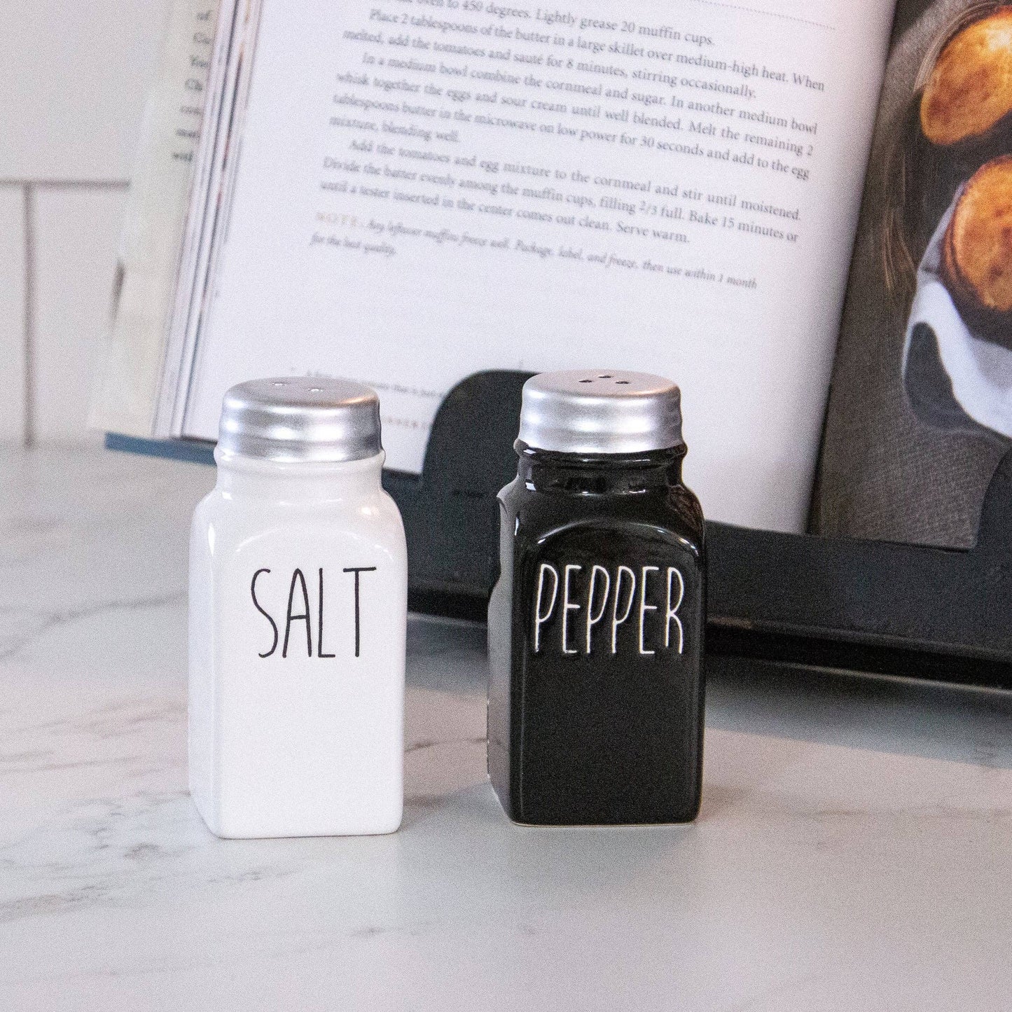 Salt And Pepper Shakers - Black And White