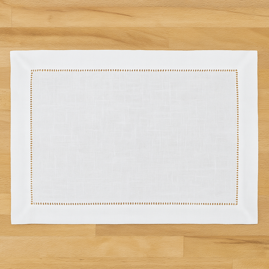 White Hemstitch 13"X19" Placemat
