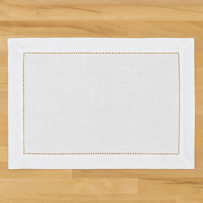 White Hemstitch 13"X19" Placemat