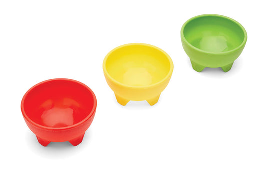 Fox Run Salsa Bowls, Set 3, Red, Yellow, Green, 14-Ounces