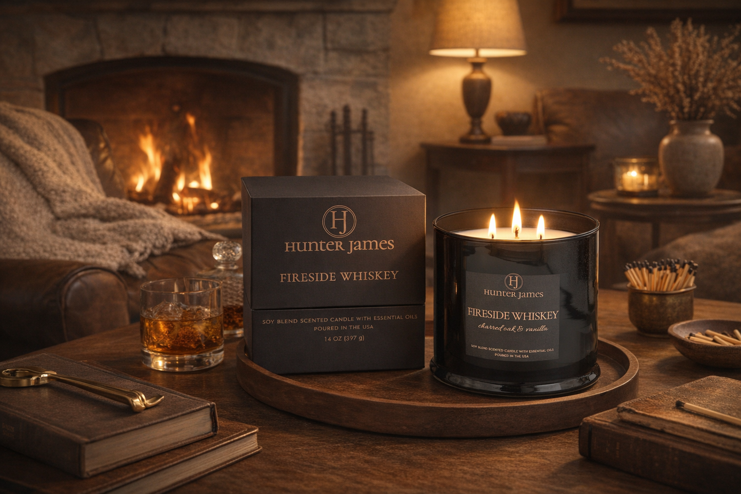 Fireside Whiskey Candle
