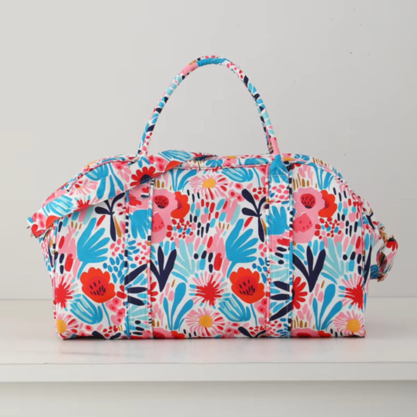 Floral Weekender Duffel Bag Abstract Bloom