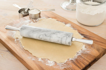 Fox Run Marble Rolling Pin, White, 2.5" x 17.5" x 3"