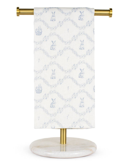 Morgan Bunny Hand Towel   White/Blue   20x28