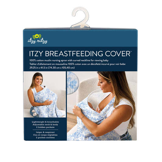 Itzy Breastfeeding Cover™ Blue & White
